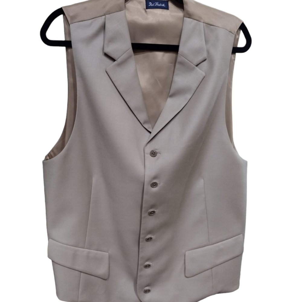 Men's Vest, Paul Fredrick, Large, 6 Button.